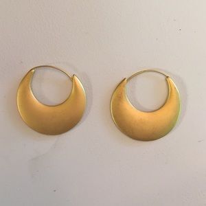 Gold metal earrings
